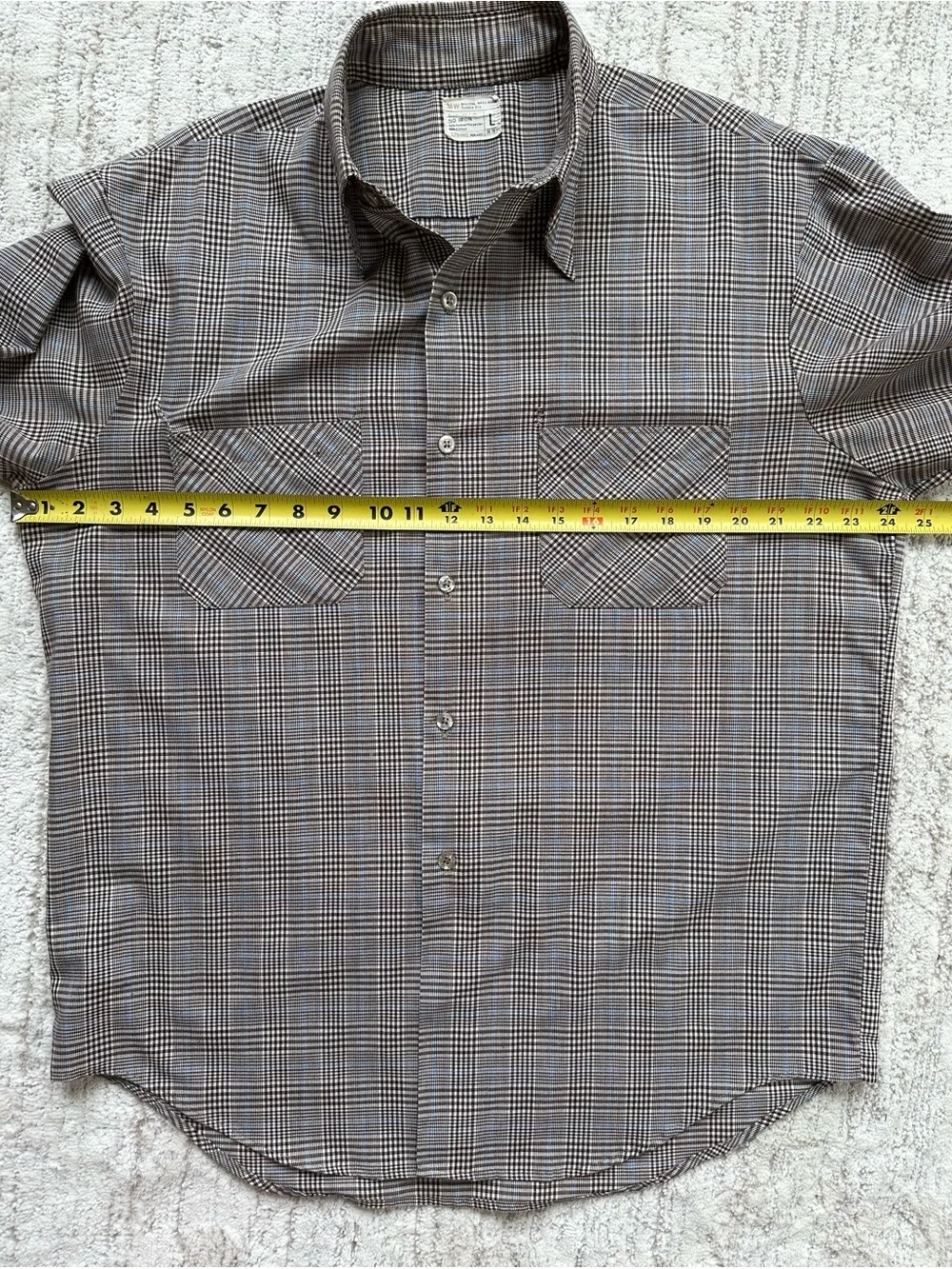 Vintage JC Penny Button Down Long Sleeve Shirt Men’s Large 16-16 1/2 Plaid - Picture 5 of 7